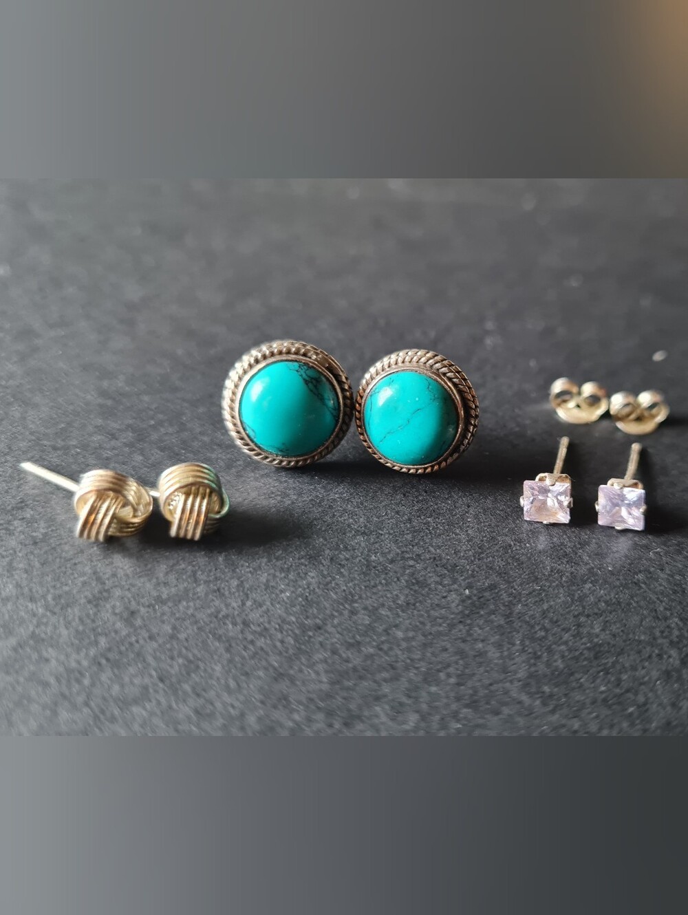 Sterling Silver Stud Earrings Lot